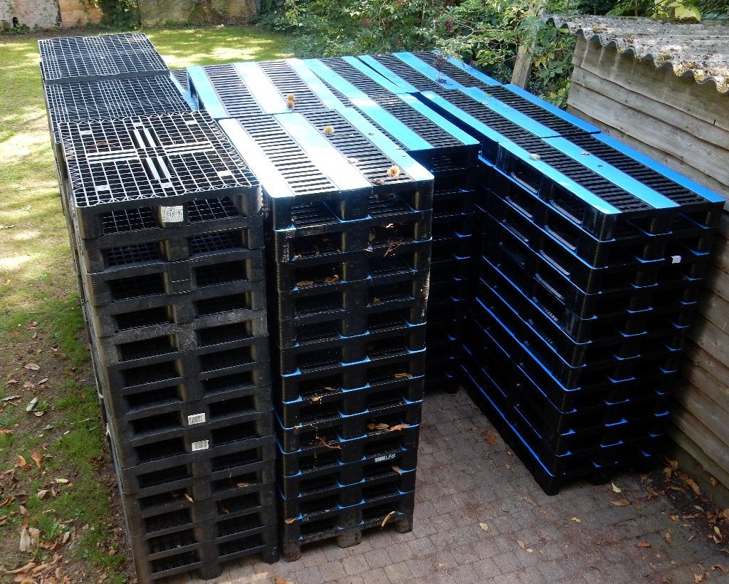 Stevige kunststof paletten, Ophalen, Gebruikt