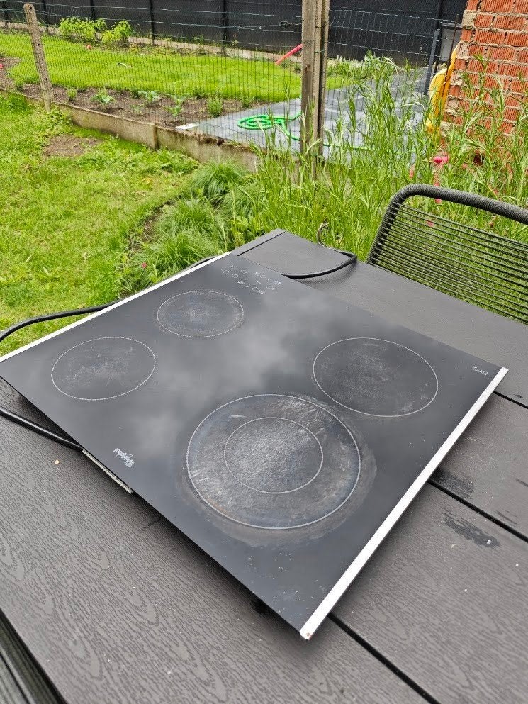 Whirlpool elektrische kookplaat, Ophalen, Gebruikt, 4 kookzones, Inbouw
