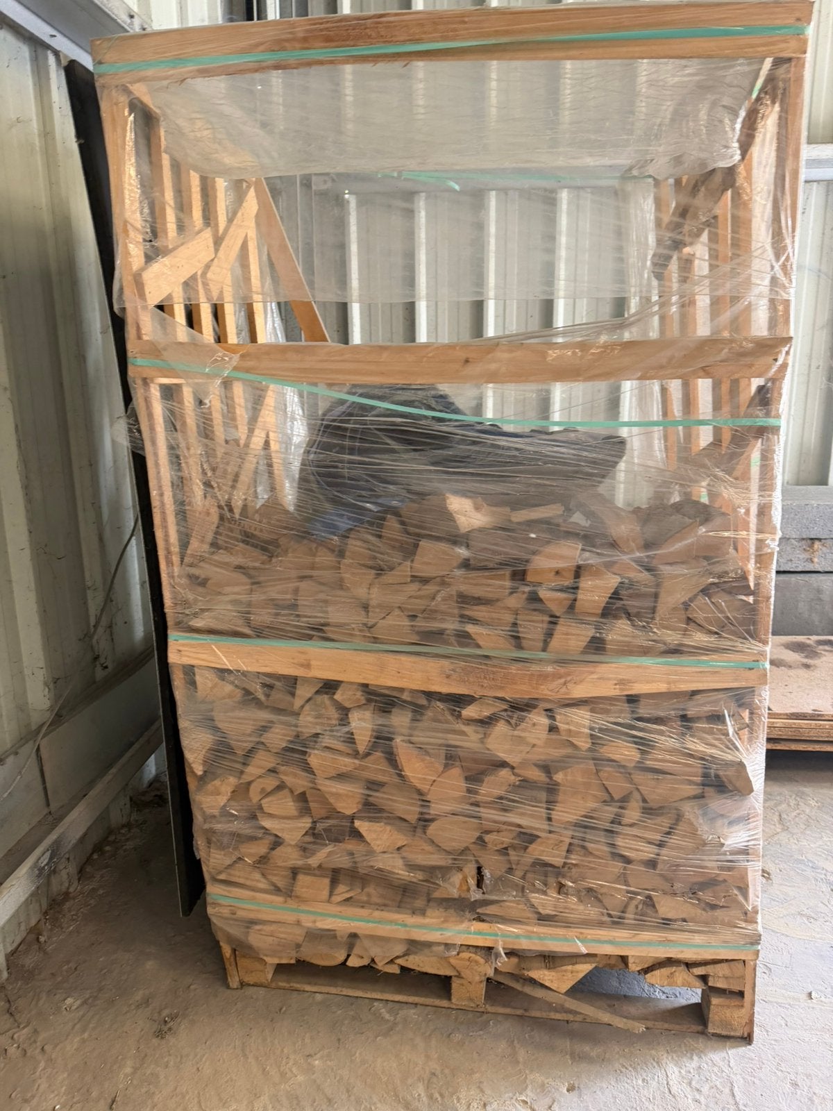 Halve pallet brandhout, Tuin en Terras, Ophalen, Blokken