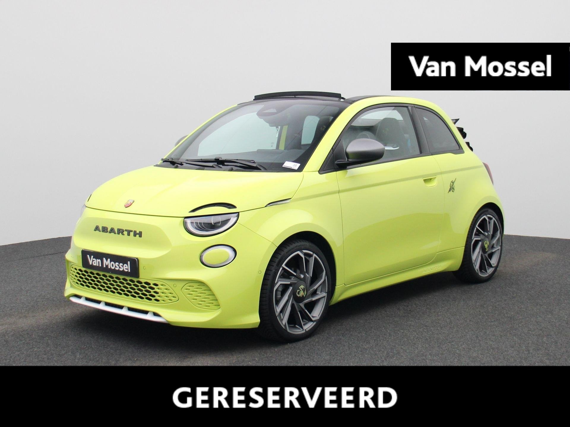 Fiat 500 C Abarth Scorpionissima 42 kWh, Auto's, 114 kW, Gebruikt, Zwart, Alcantara