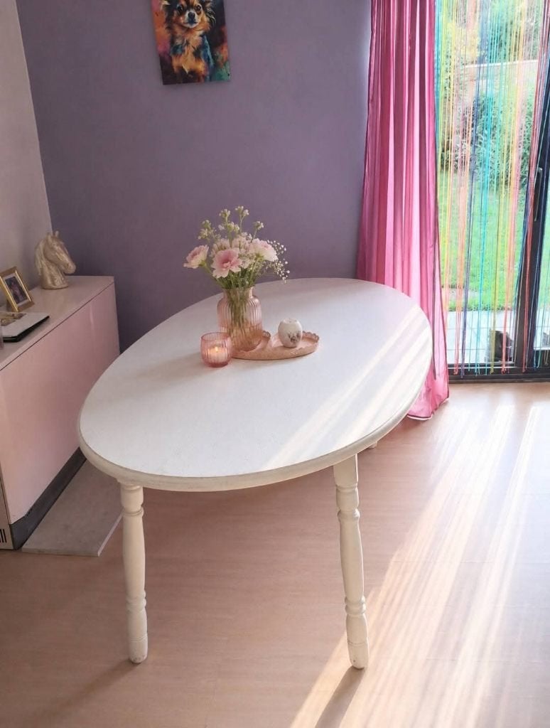 Houten eettafel 100x160 ovaal, Ophalen, Ovaal