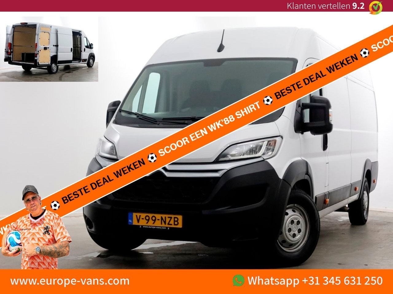 Citroën Jumper 2.2 BlueHDi 165pk L4H2 Airco/Navi/Camera 05-2, Auto's, Bestelwagens en Lichte vracht, Parkeersensor, Citroën, Wit