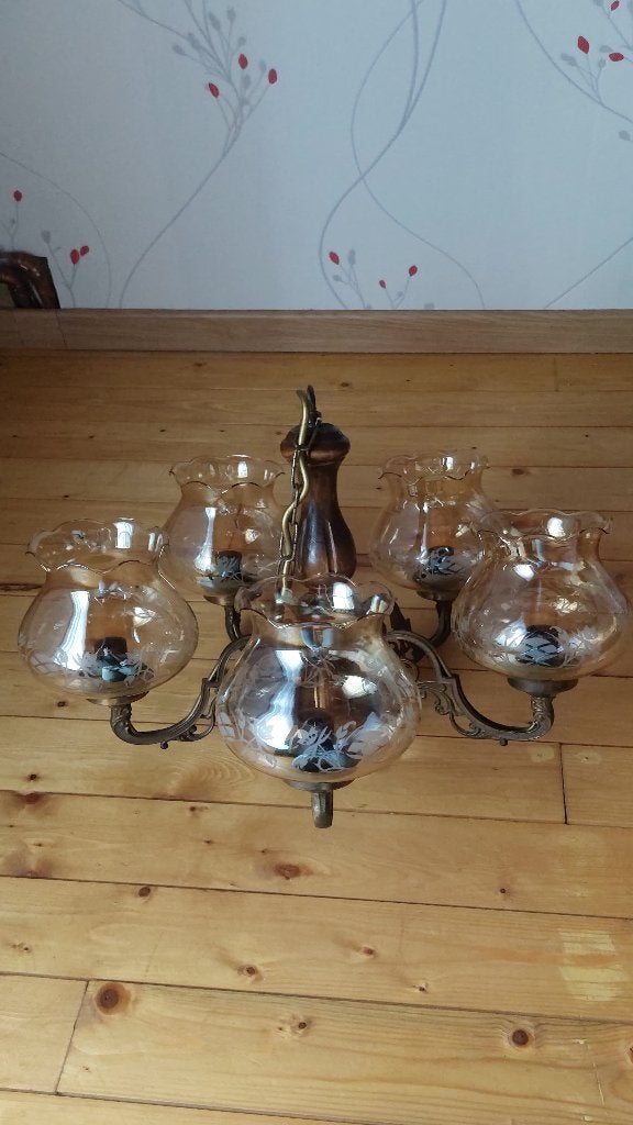 Lustre avec globes, Enlèvement, Neuf, Verre, E14 (petit)