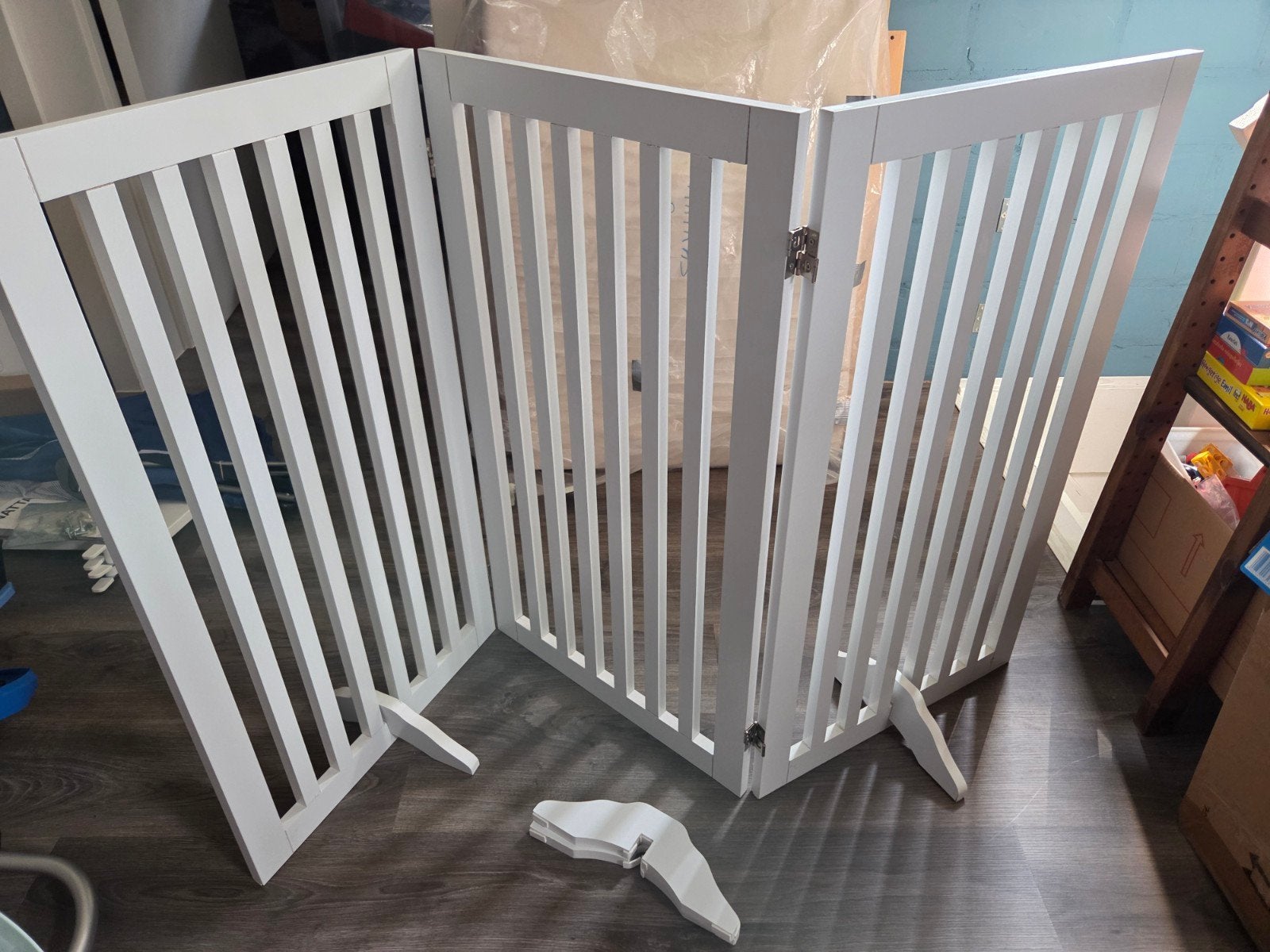 Wit hekje met voetjes, Kinderen en Baby's, Traphekjes, Ophalen, Gebruikt