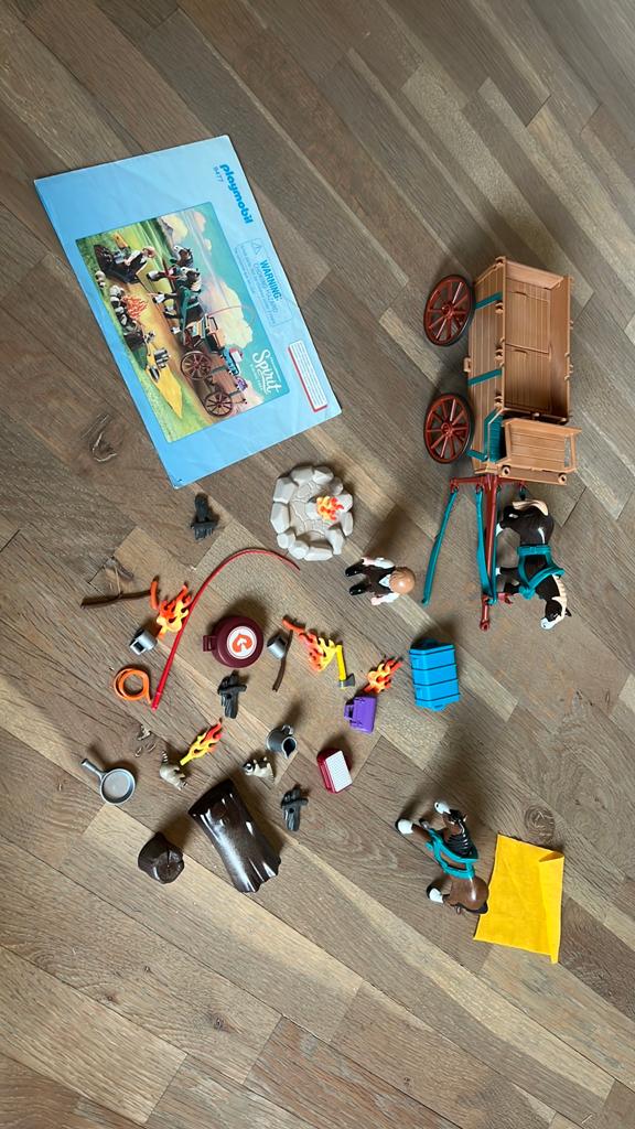 Playmobil Lucky's vader en wagen, Ophalen of Verzenden, Zo goed als nieuw