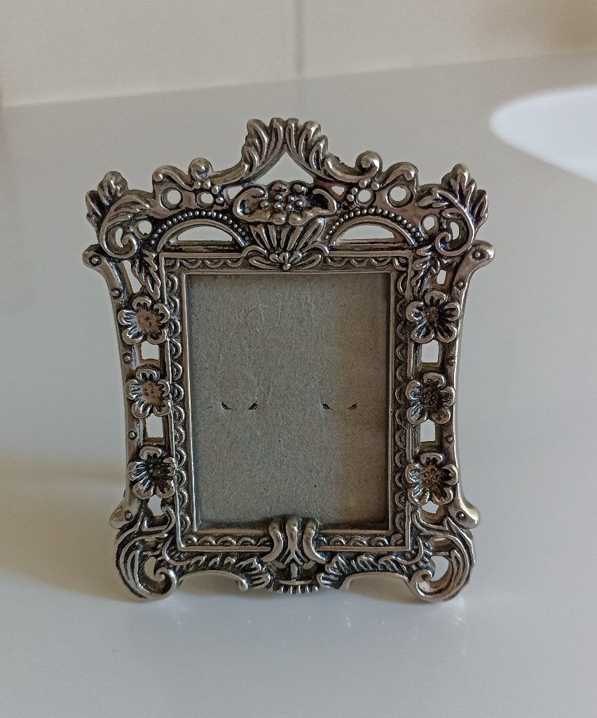 Echt zilveren lijstje verguld fotolijstje, Antiek en Kunst, Verzenden, Zilver