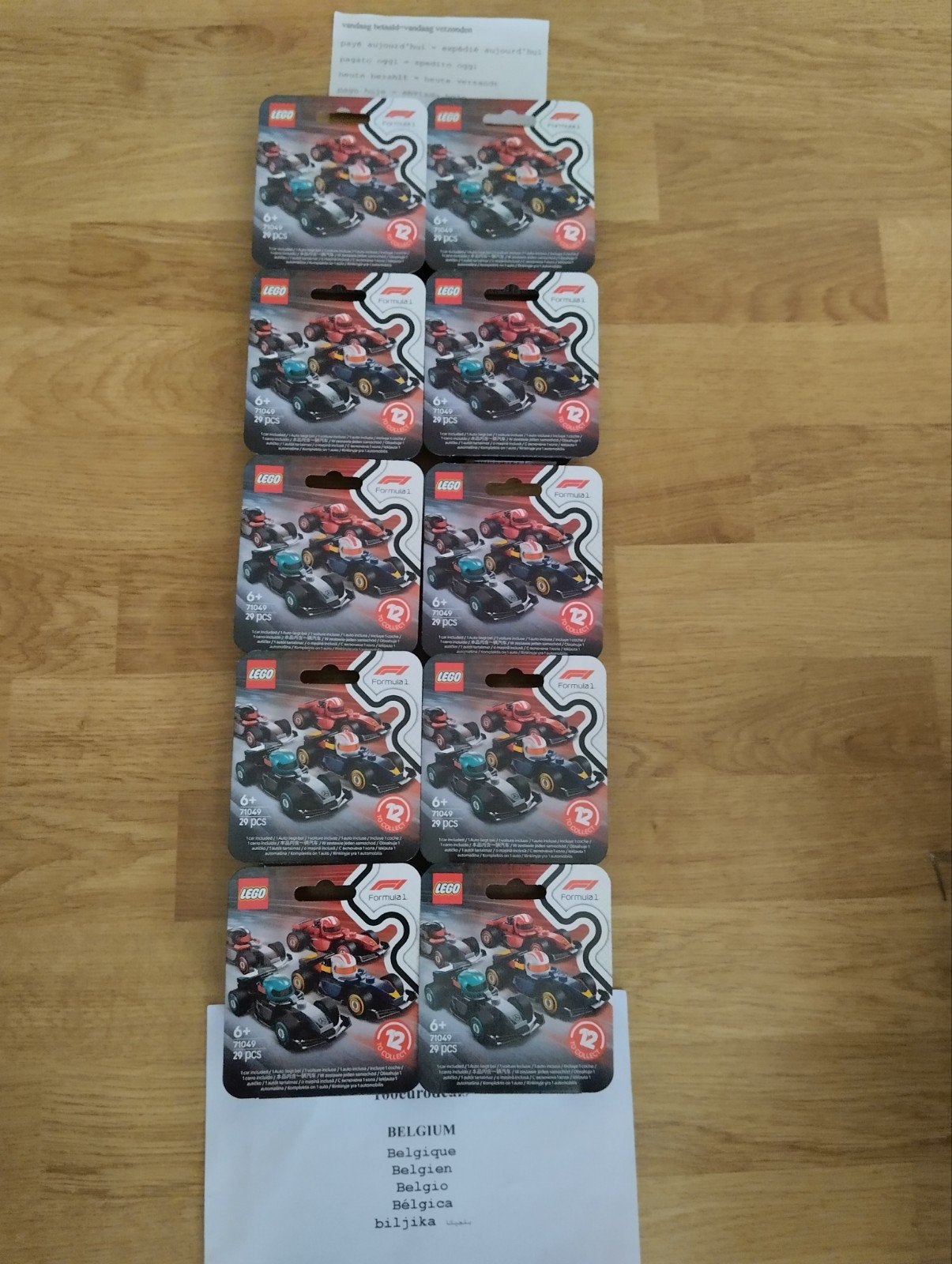 10x lego 71049 verrassing doosje mini racecars F1., Collections, Envoi