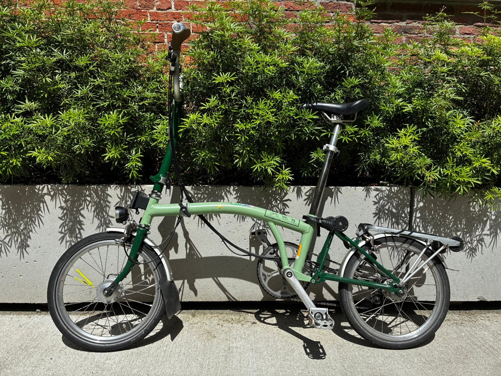 Brompton 6-speed model H, rijklaar, Ophalen, Gebruikt, Brompton, Velgrem
