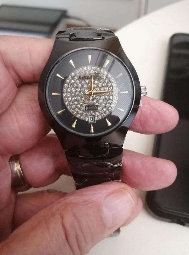 Rado JubiléZwart uitvoering, Handtassen en Accessoires, Overige merken, Staal, Staal, Polshorloge