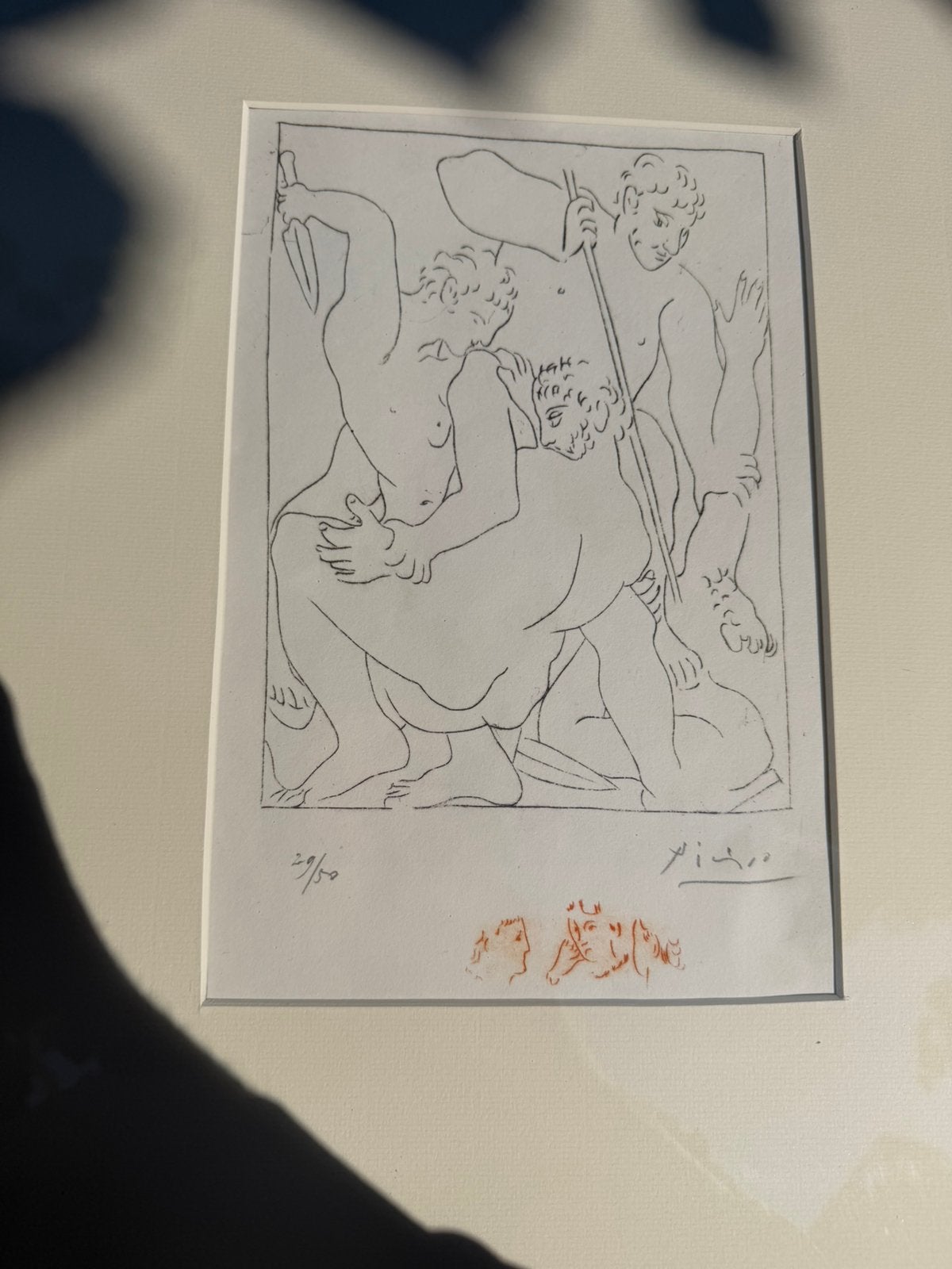Ets Pablo Picasso The Combat Perseus and Phineus  Andromeda, Ophalen of Verzenden, Ets, Genummerd