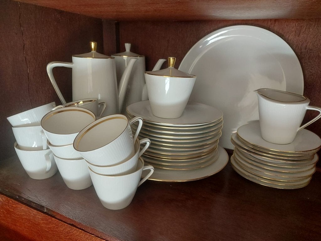 Retro fijn porseleinen servies, Antiek en Kunst, Ophalen