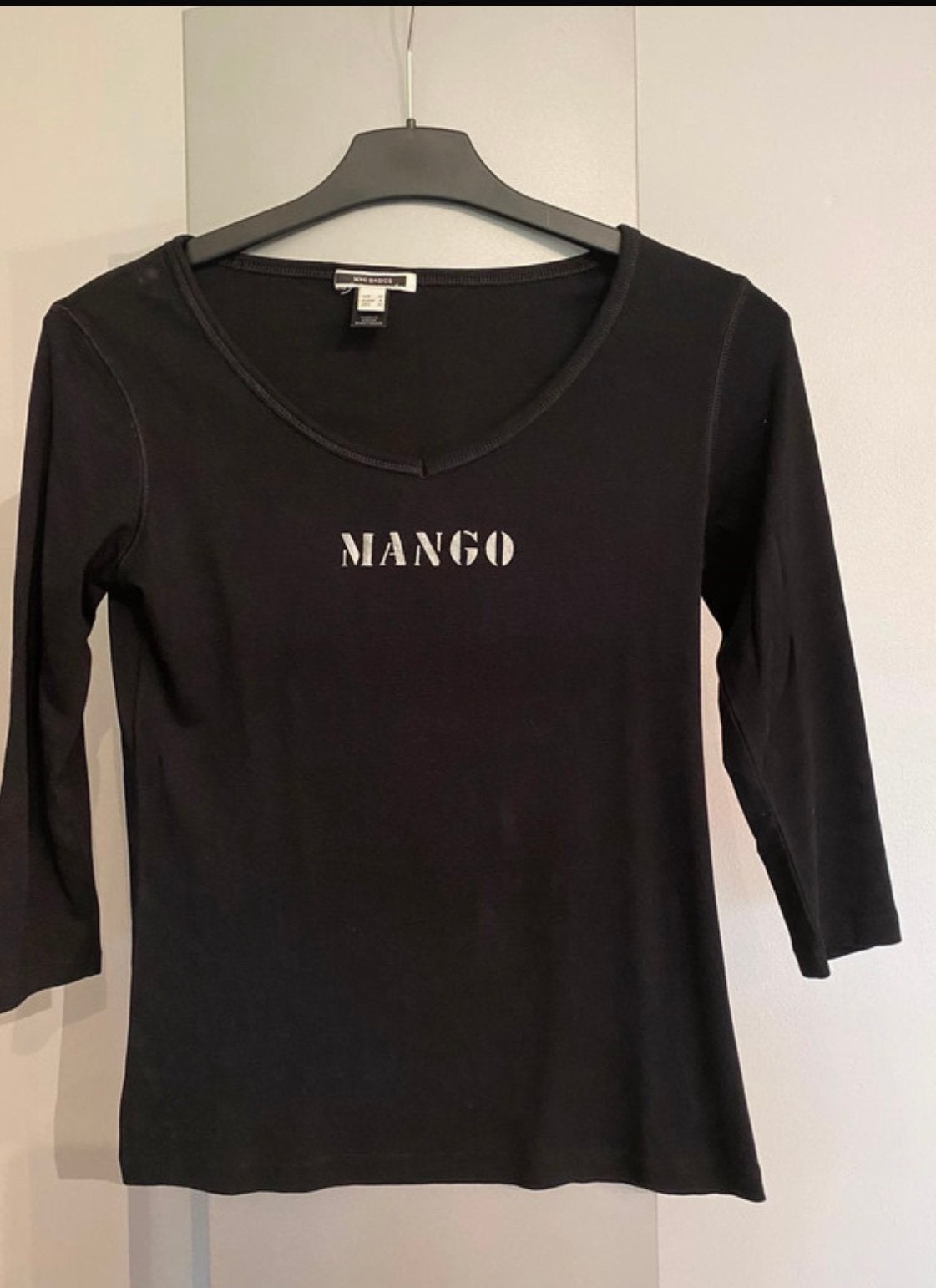 Mango MNG T-shirt maat M, Kleding | Dames, Ophalen of Verzenden, Zo goed als nieuw, Maat 38/40 (M), Zwart