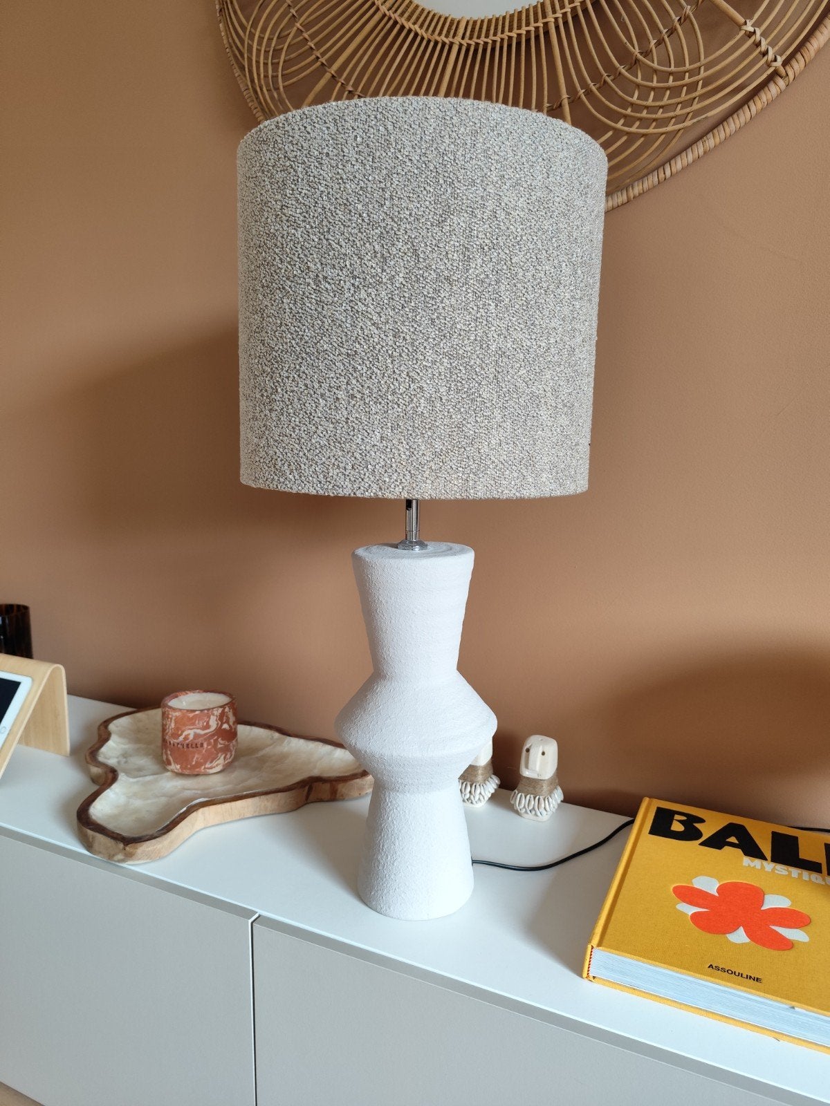 SLOTS keramische lamp, Beige
