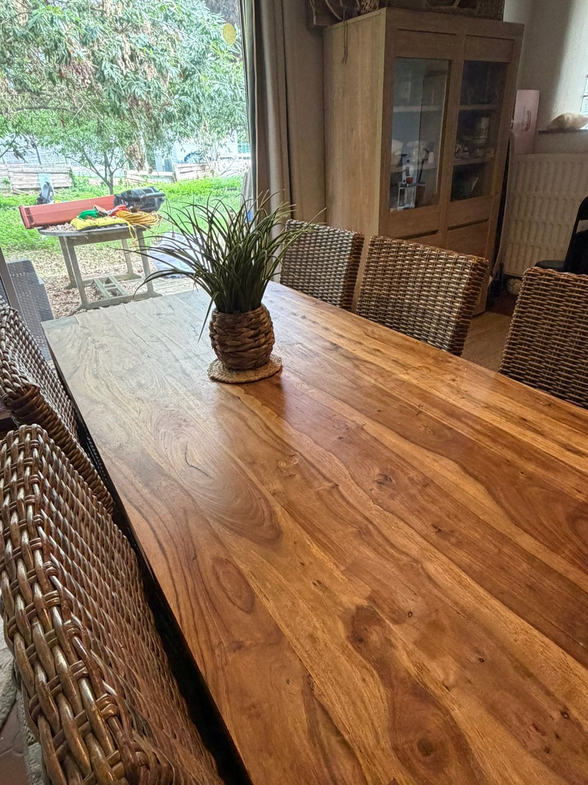 Salle a manger complete en vrai bois buffet+ vitrine, Maison & Meubles, Salles à manger complètes, Enlèvement, Utilisé, Veritable bois