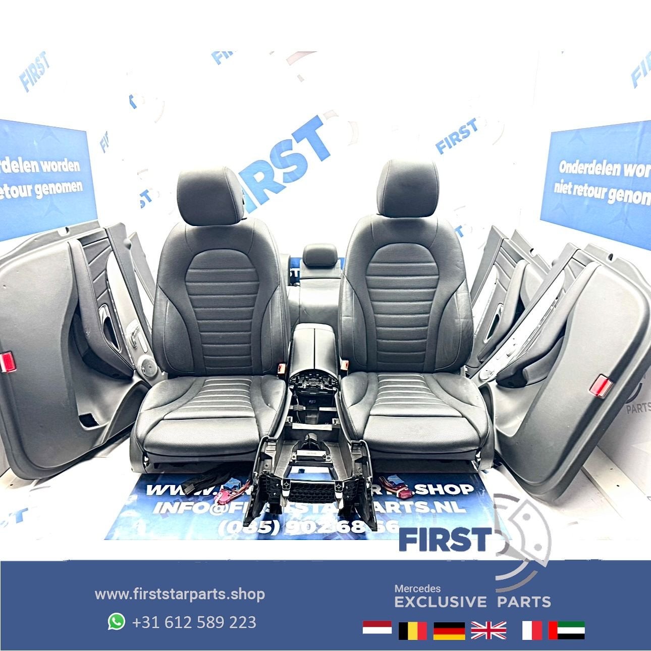 W253 GLC AMG STOELEN GLC43 GLC63 COMPLEET INTERIEUR ZWART LE, Utilisé, -, -, Enlèvement ou Envoi