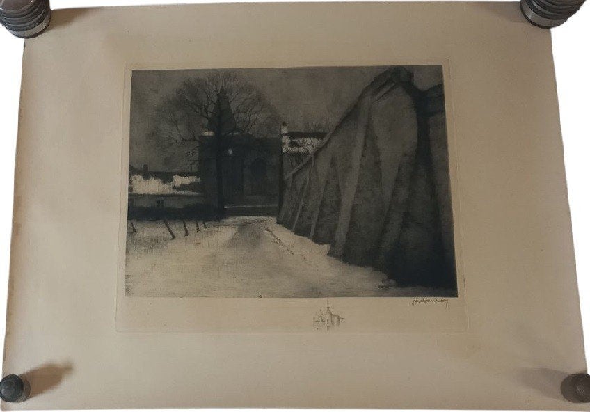 Jan Van Looy ets (1882-1971)., Antiek en Kunst, Kunst | Etsen en Gravures, Ophalen of Verzenden, Ets