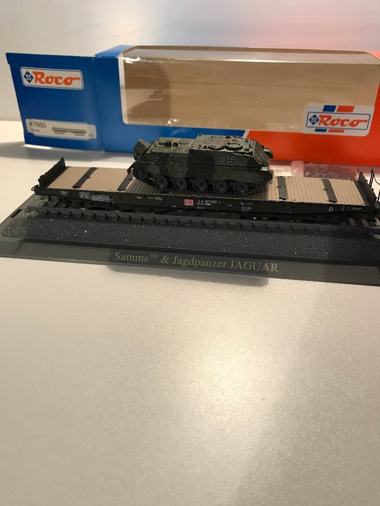 JAGDPANZER JAGUAR SUR WAGON - ROCO - 1:87, Neuf, Wagon, Roco, Courant continu