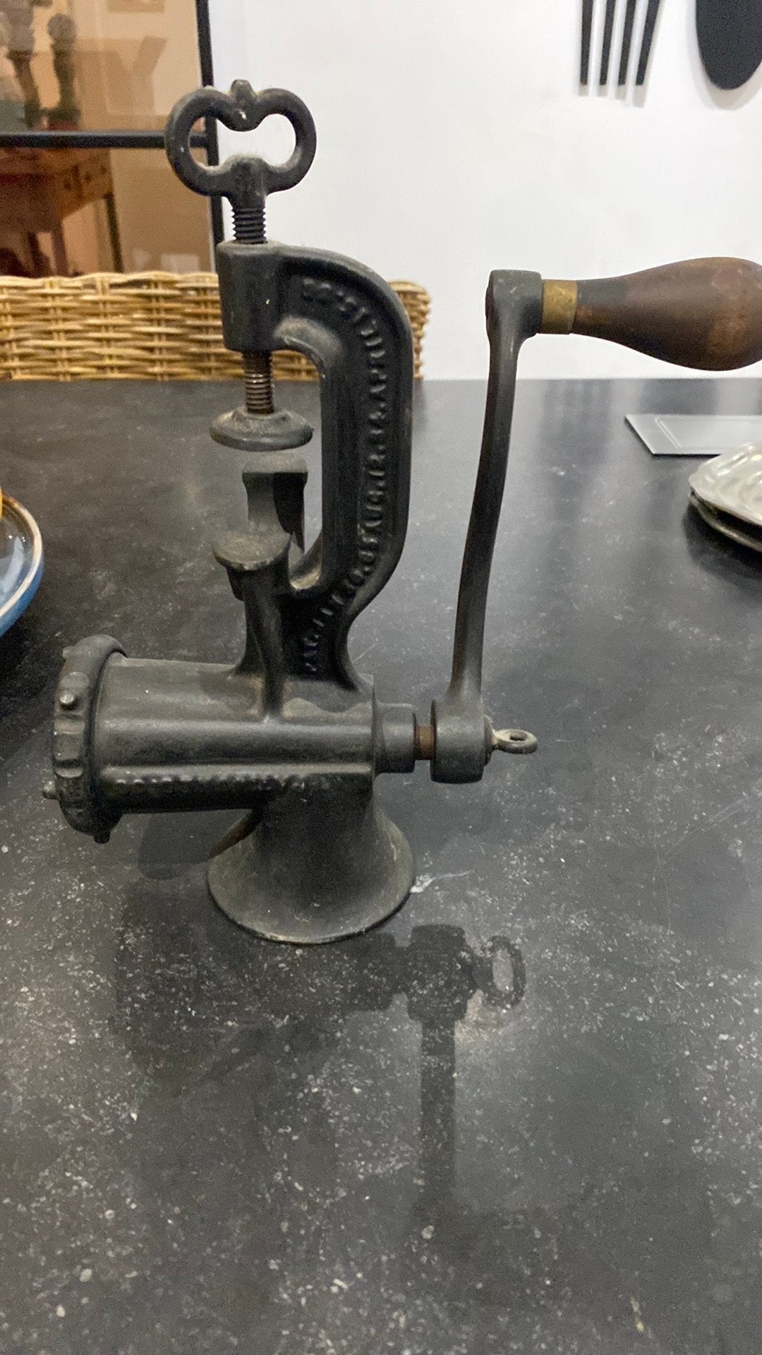 Ancien hachoir à viande manuel en fonte – Vintage, Enlèvement