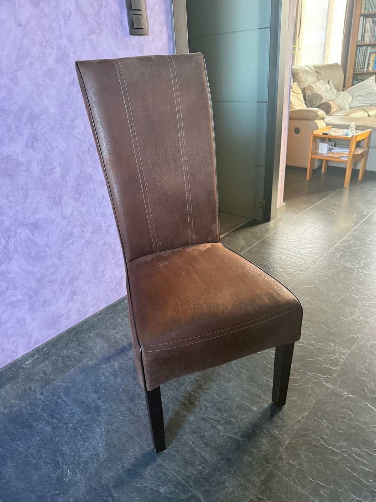 Landelijke eetkamerstoelen., Huis en Inrichting, Ophalen, Overige materialen, Bruin, Vijf, Zes of meer stoelen