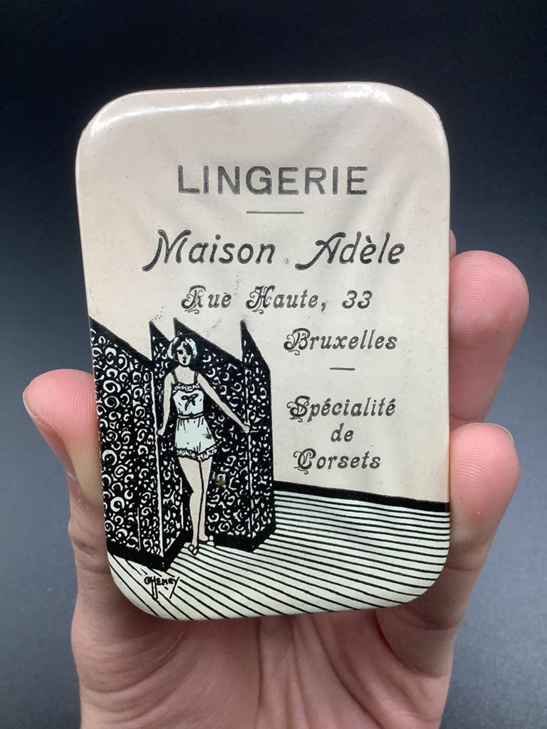 Ancien miroir pub lingerie Maison Adèle Bruxelles, Collections, Enlèvement ou Envoi