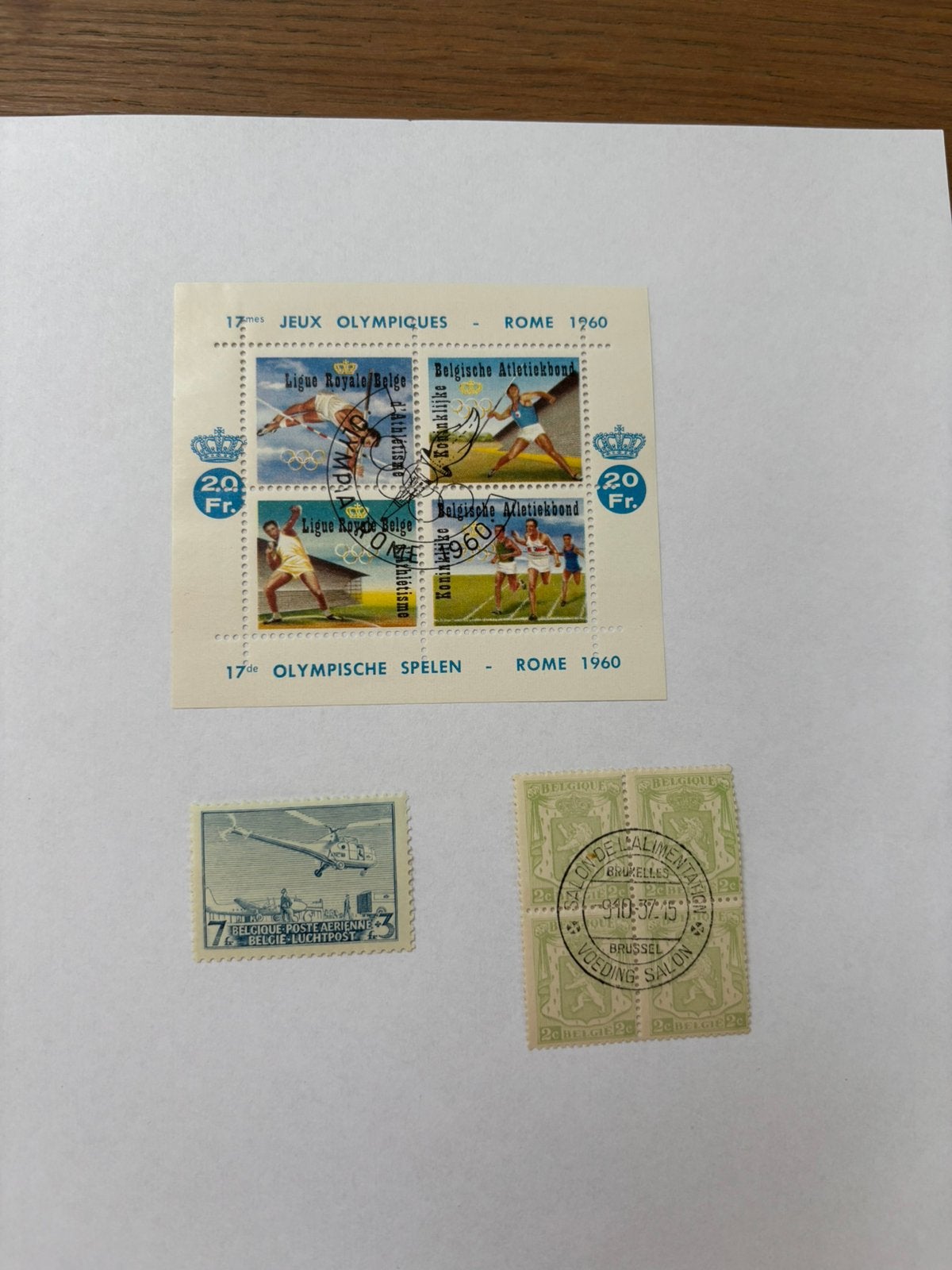 Oude Belgische postzegels, Enlèvement ou Envoi, Timbre de poste aérienne, Jeux olympiques