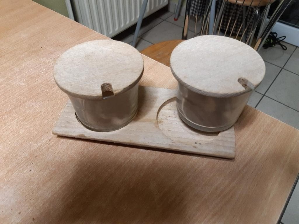 Lot : 2 petits pots avec couvercle, Enlèvement ou Envoi, Verre