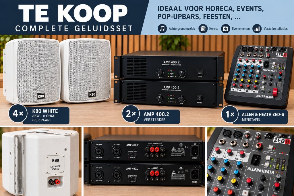 HAUT-PARLEURS, AMPLIFICATEURS ET CONSOLE DE MIXAGE, Autres marques, Enlèvement ou Envoi, Kit d'enceintes, 60 à 120 watts