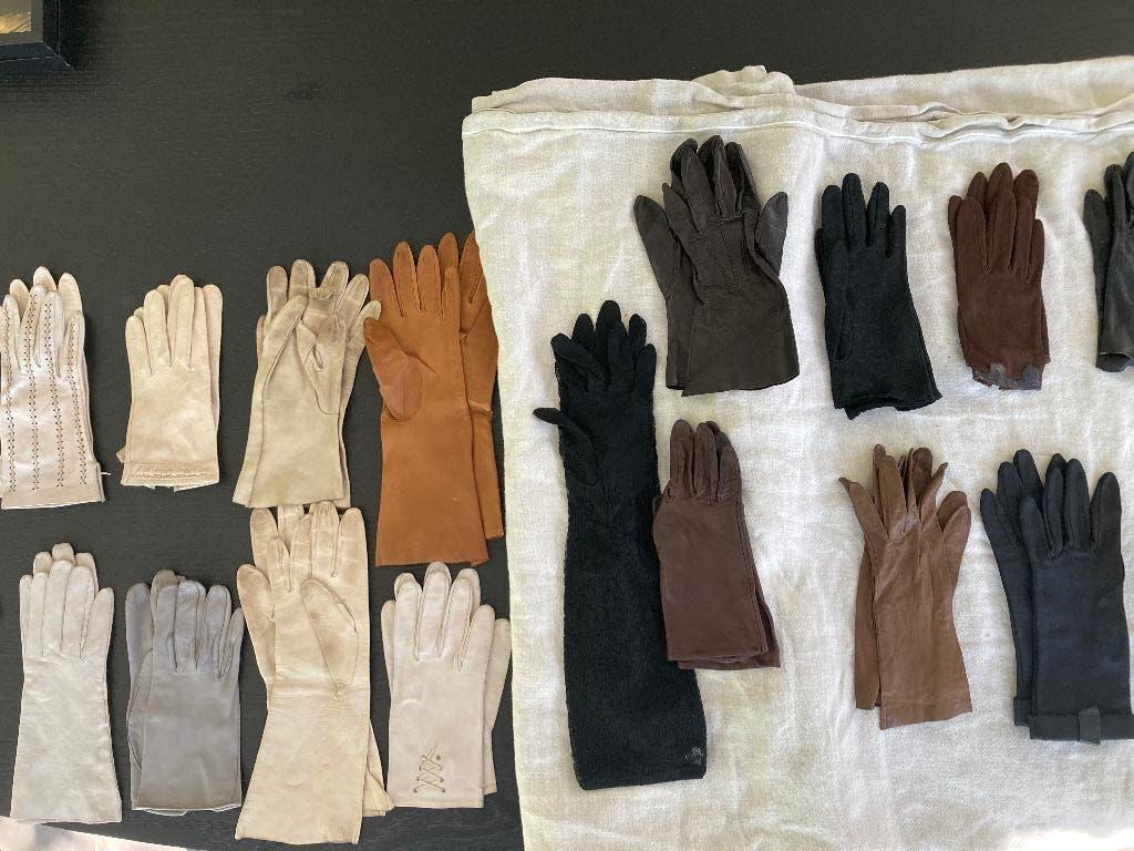 Handschoenen dames vintage 1940-50, Ophalen of Verzenden, Gedragen, Handschoenen
