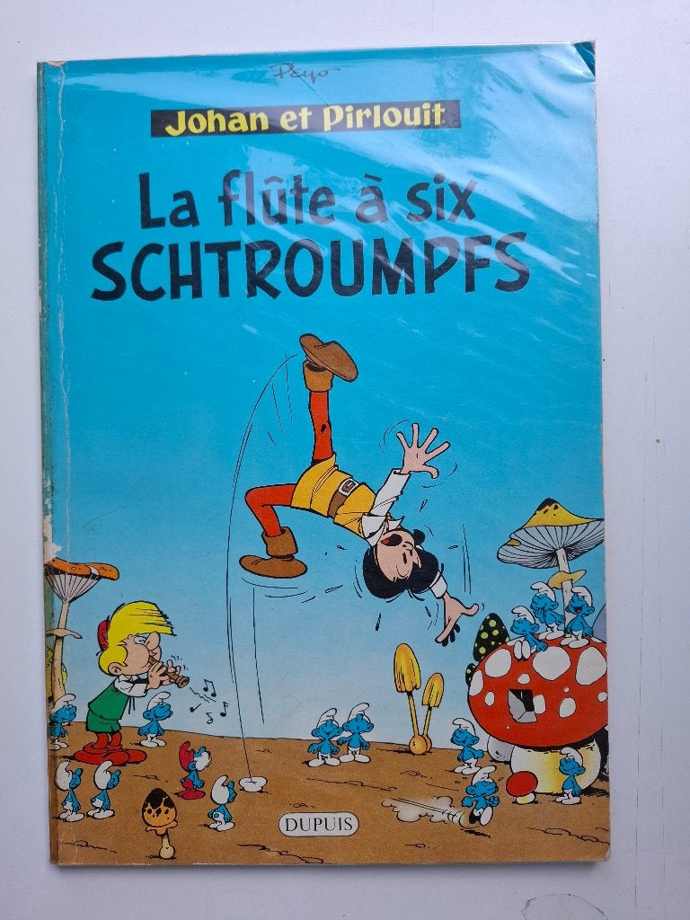JOHAN ET PIRLOUIT TOME 9 "LA FLUTE A SIX SCHTROUMPFS EO 1960, Livres, Une BD, Enlèvement ou Envoi, Utilisé