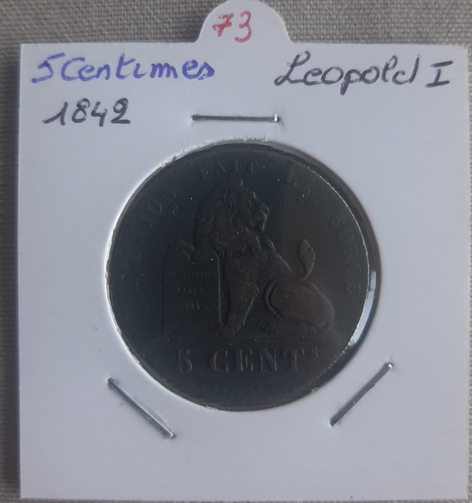 Leopold I - 5 centimes 1842, Verzenden