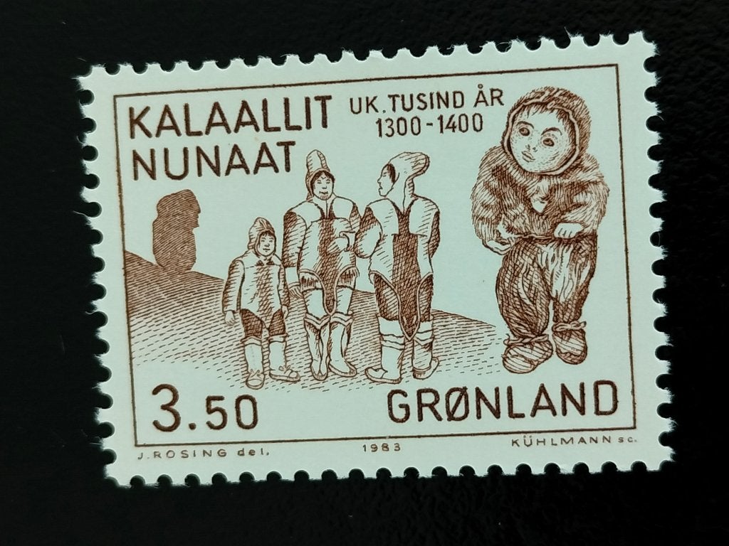 Groenland 1983 - klederdracht, Eskimo mummie **, Verzenden, Denemarken, Postfris