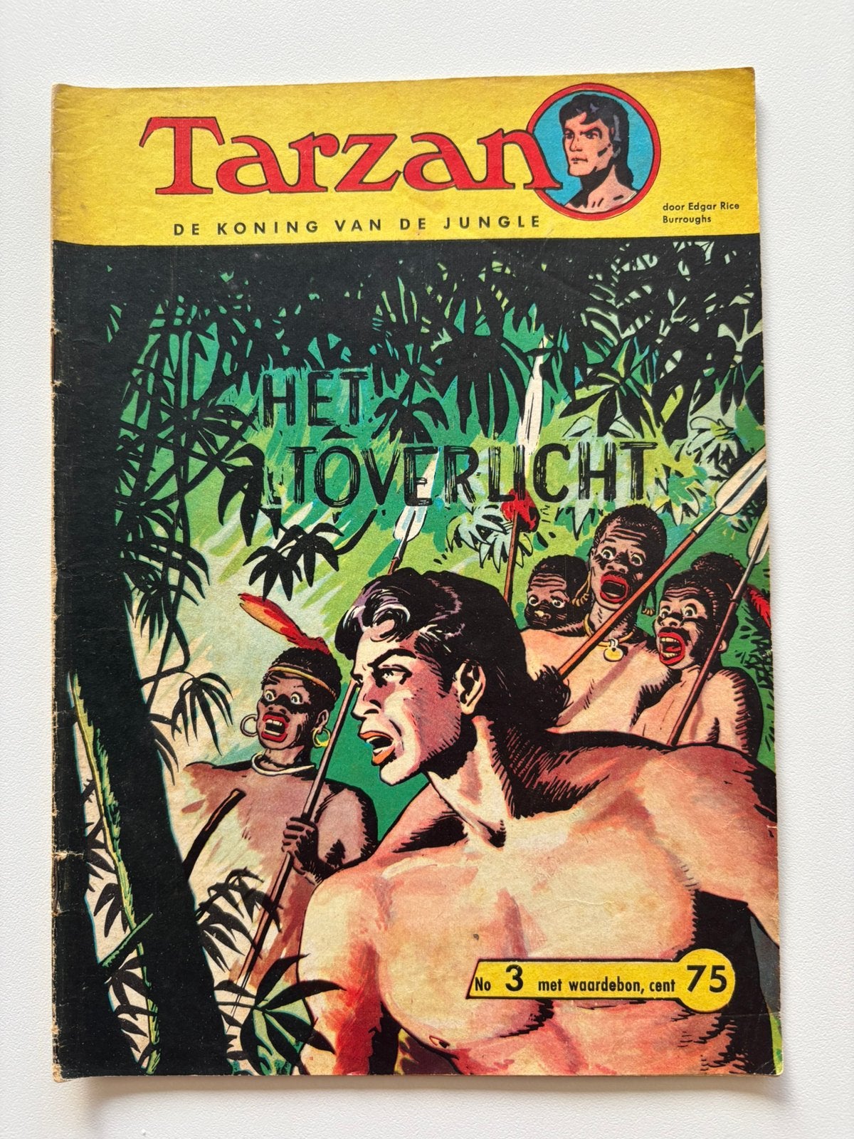 Tarzan strip nr 3 het toverlicht . In zeer goede staat, Eén comic, Ophalen, Gelezen