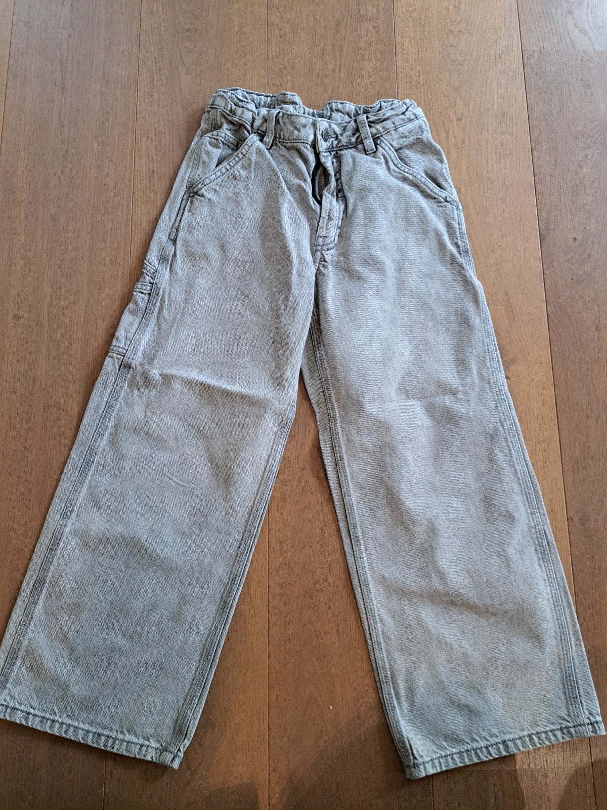 licht grijze jeans fish&chips maat 140, Kinderen en Baby's, Kinderkleding | Maat 140, Fish&chips (JBC), Zo goed als nieuw, Jongen