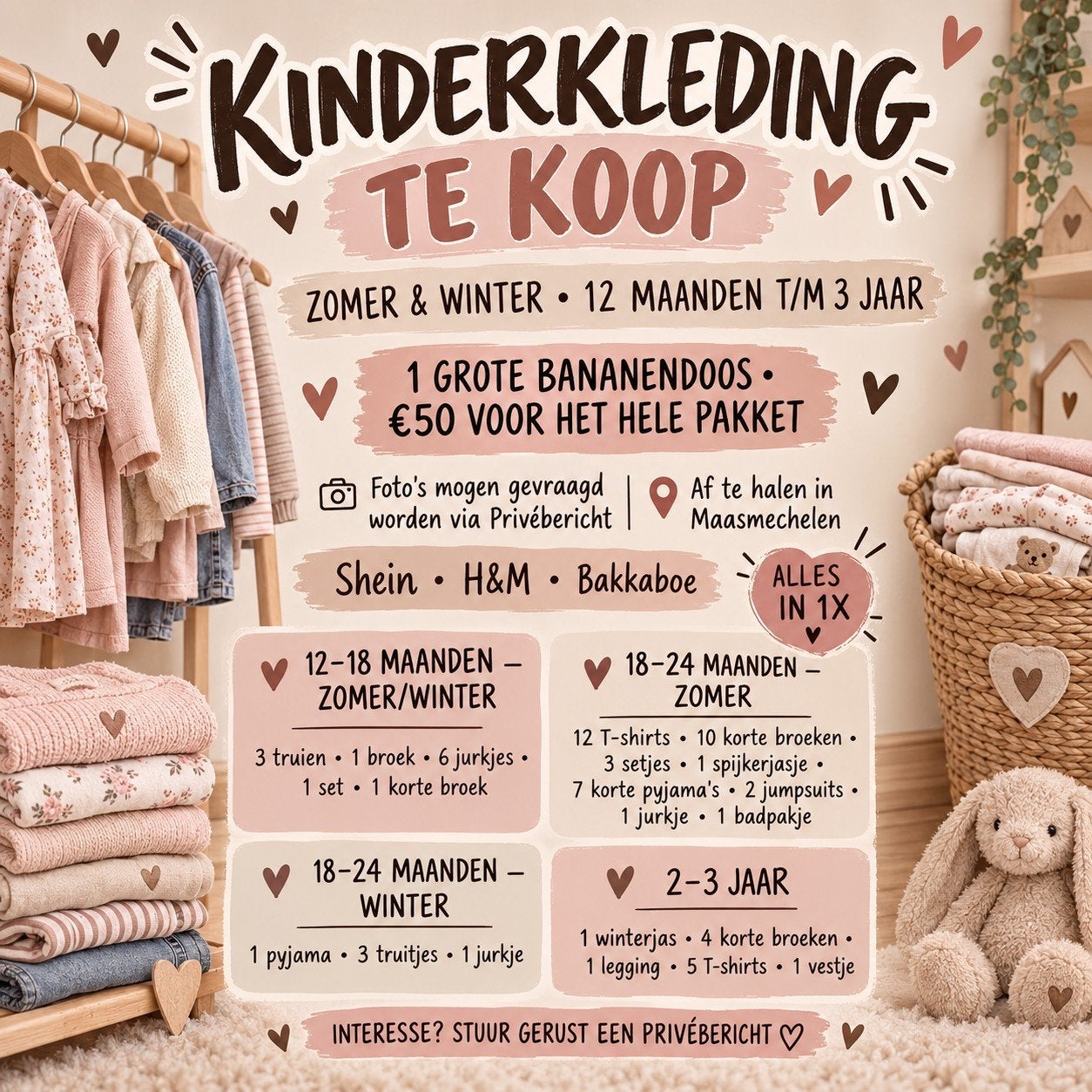 kledingpakket 18 maanden - 3 jaar, Enlèvement, Utilisé, Autres tailles