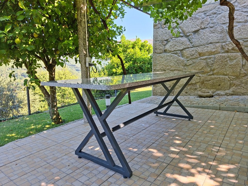 Granieten tafel op maat | Binnen & buiten | Handgemaakt, Maison & Meubles, Tables | Tables à manger, Neuf, 50 à 100 cm, 200 cm ou plus