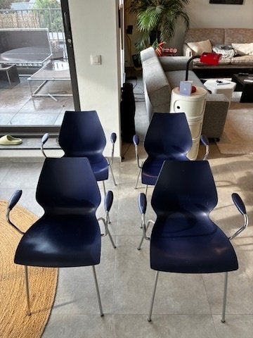 Kartell Maui Stoelen, Huis en Inrichting, Kunststof, Gebruikt, Blauw, Ophalen of Verzenden
