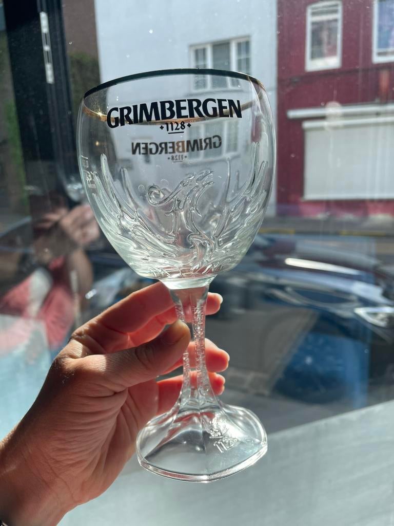 Grimbergen glazen, Ophalen, Zo goed als nieuw, Glas of Glazen, Overige merken