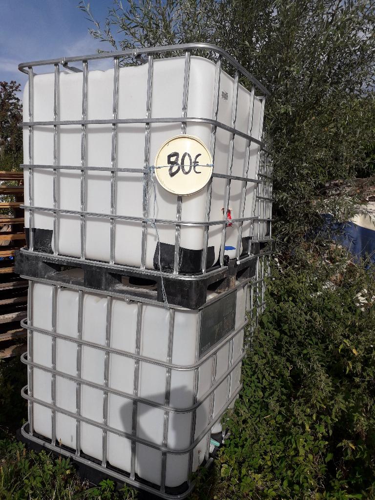 zeer propere ibc vaten plastiek palet gelijk nieuw, Ophalen of Verzenden, Zo goed als nieuw, Kunststof, Met kraantje