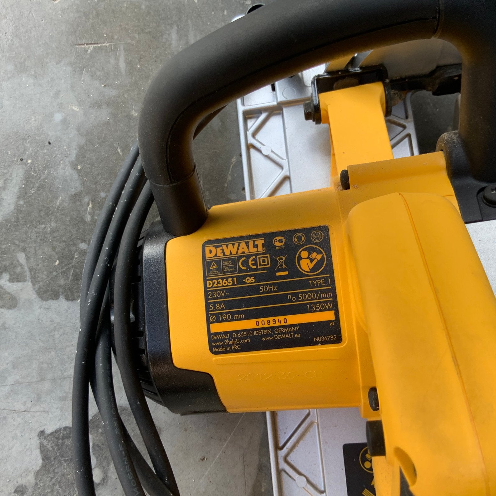 Cirkelzaag dewalt  D23651, Ophalen, Zo goed als nieuw, Cirkelzaag