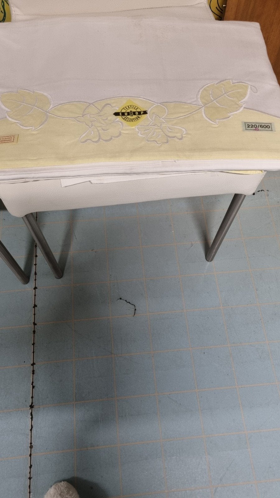 1 paire de drap de lit blanc avec broderie  europ textile, Enlèvement, Coton