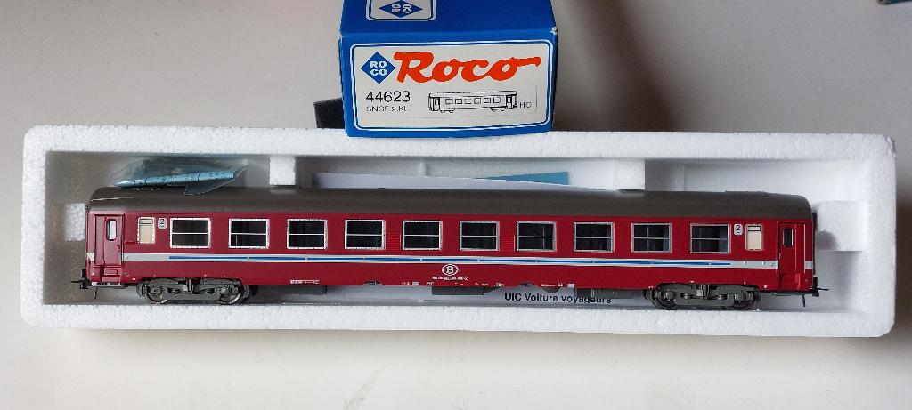 SNCB/NMBS ROCO VOITURE K4 B ex-USI SNCF *HO*DC N 44623 EX2, Neuf, Analogique, Roco, Courant continu