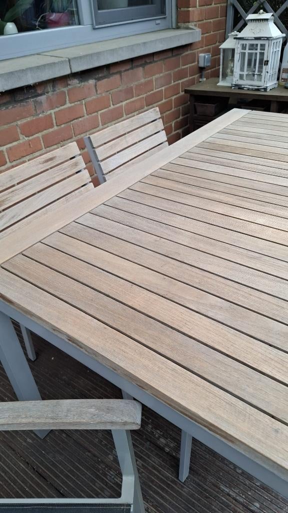 Table et 6 chaises de marque Tribu pour terrasse, Ophalen