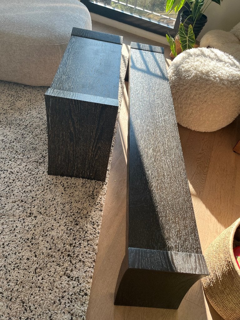 Obumex strakke zwarte minimalistische bank, 25 à 50 cm, Chic, 100 à 150 cm, Enlèvement