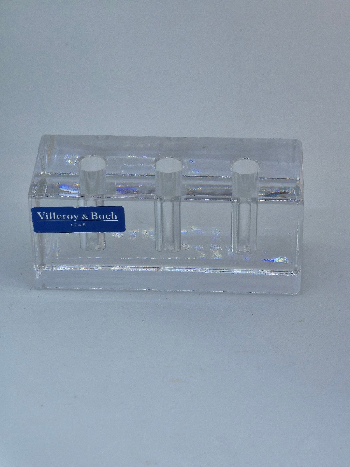 Vase en cristal/verre Villeroy & Boch - 3 tubes, Comme neuf, Verre, 5 cm, Transparent