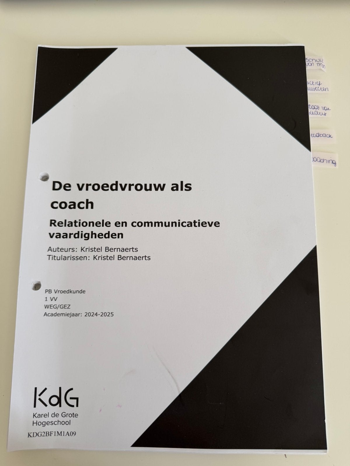 De Vroedvrouw als coach ~ papieren cursus, Ophalen of Verzenden, Gelezen
