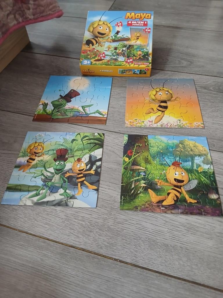 Puzzle Maya l'Abeille 4 en 1 – 16, 20, 24 & 30 pièces, Enlèvement, Neuf