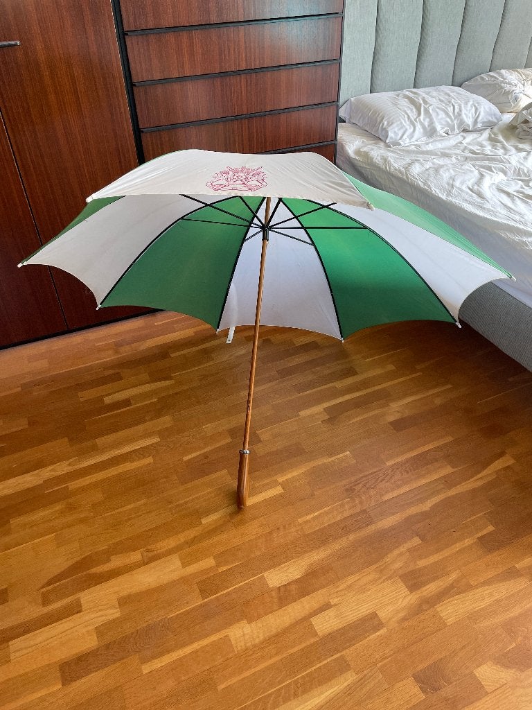 Grote paraplu, Ophalen, Gebruikt, Groen