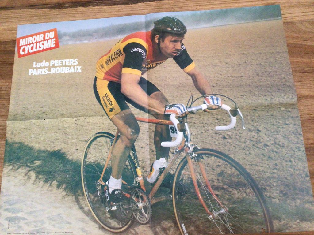 Wielerposter paris roubaix  team raleigh ludo peeters, Verzenden, Zo goed als nieuw