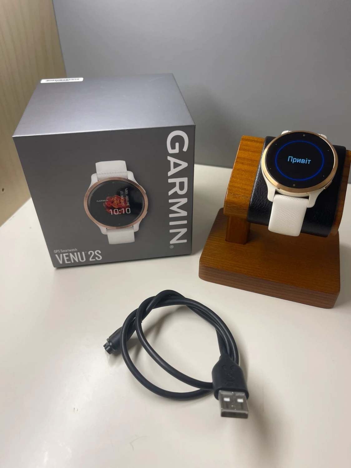 Garmin Venu 2s - No Warranty, Wit, Ophalen of Verzenden, Zo goed als nieuw, Waterdicht