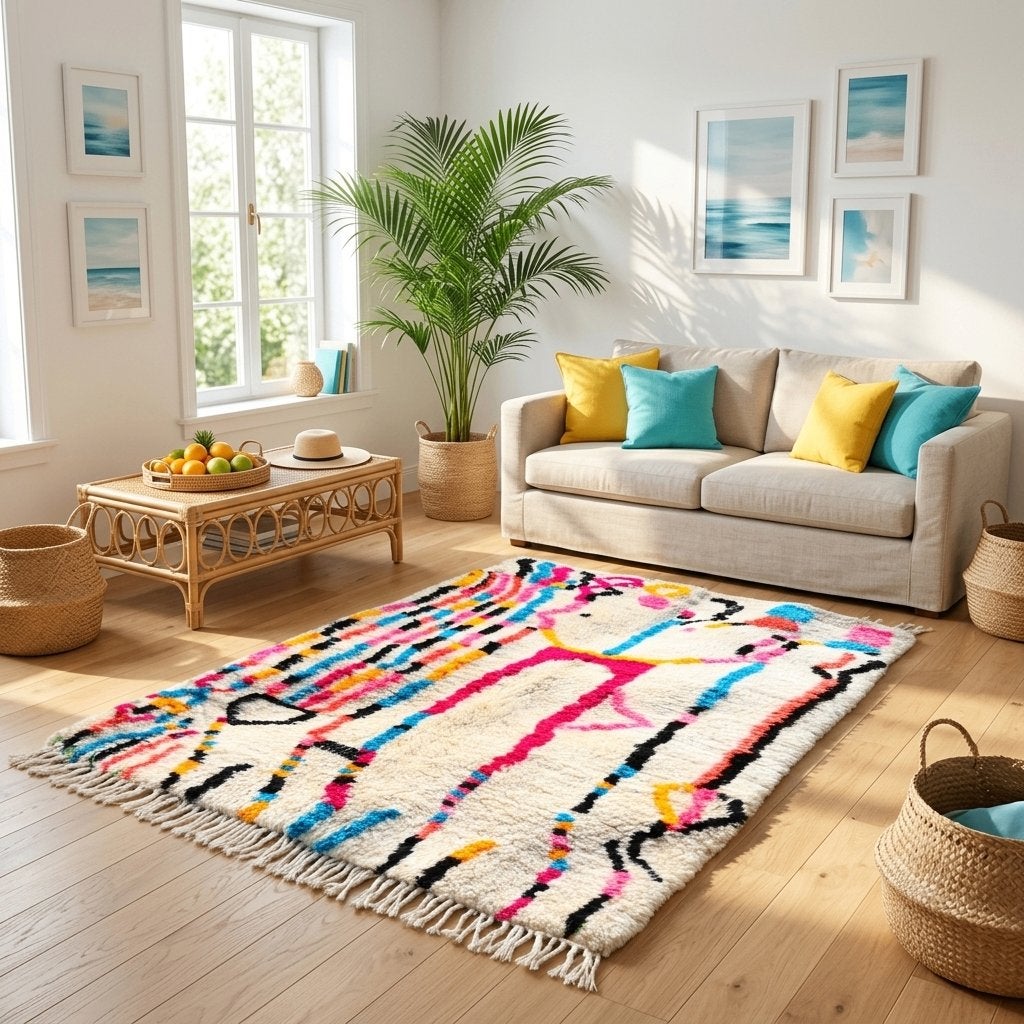 Tapis berbère Azilal authentique 1,5 x 1 m Tissé à la main, Maison & Meubles, Neuf, 100 à 150 cm, 50 à 100 cm, Rectangulaire